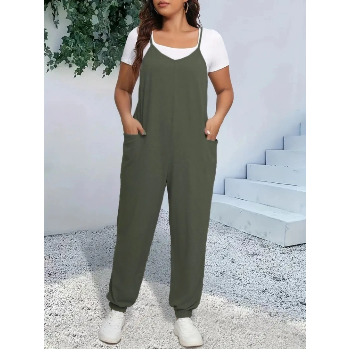 Kadın Askılı Halter Yaka şalvar Tulum