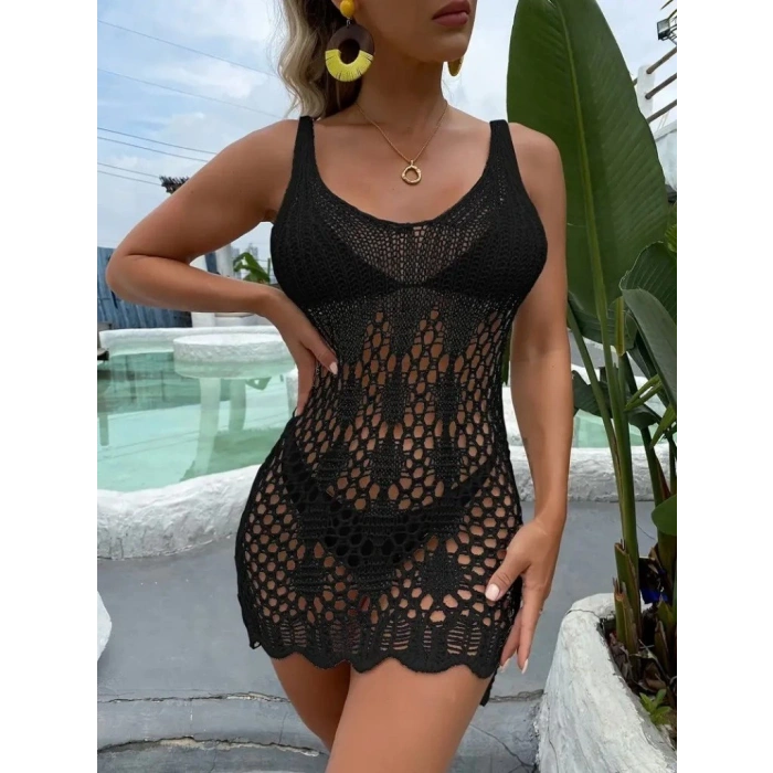 Kadın Askılı V Yakalı Triko Pareo