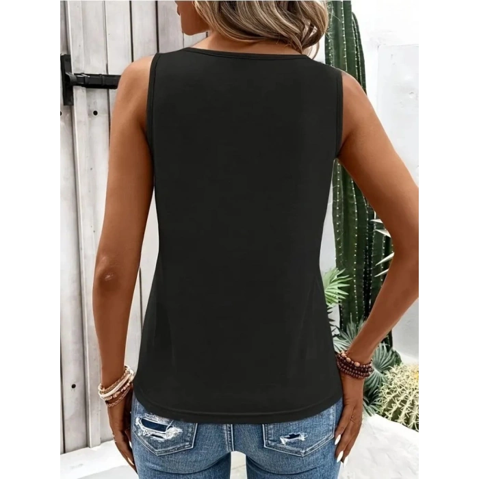 Kadın Askılı Yaka şerit Halka Detaylı Viskon Bluz