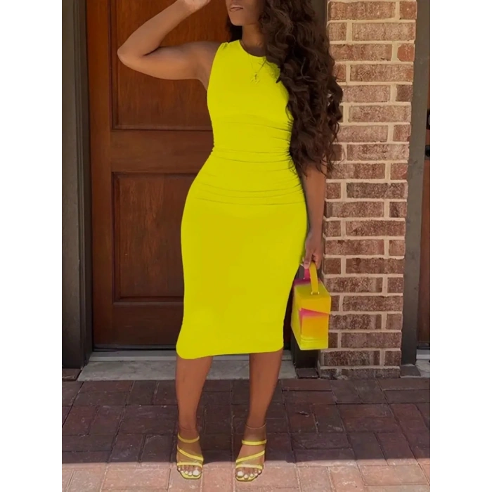 Kadın Bodycon Midi Boy Dalgıç Elbise