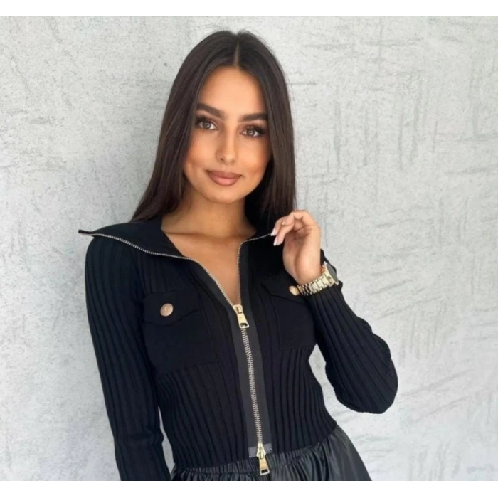 Kadın Cep Ve Fermuar Detay Fırsat ürün Bluz