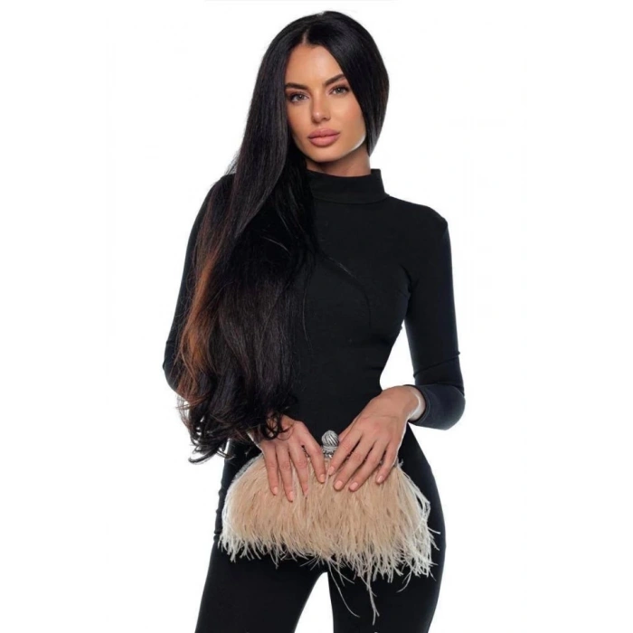 Kadın Dalgıç Kumaş Sırt Dantel Detaylı Maxi Boy Tulum