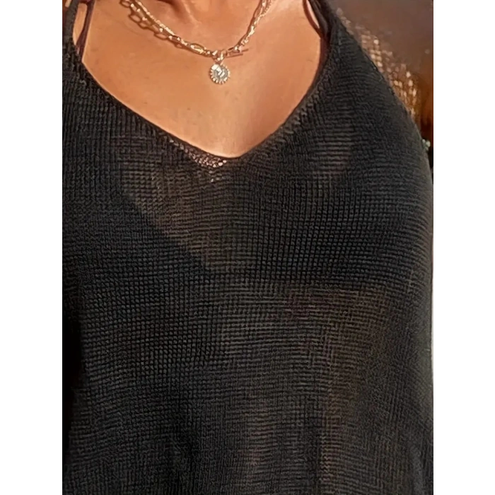 Kadın Eteği Büzgü Detay Boyundan Bağlamalı Mini Triko Pareo