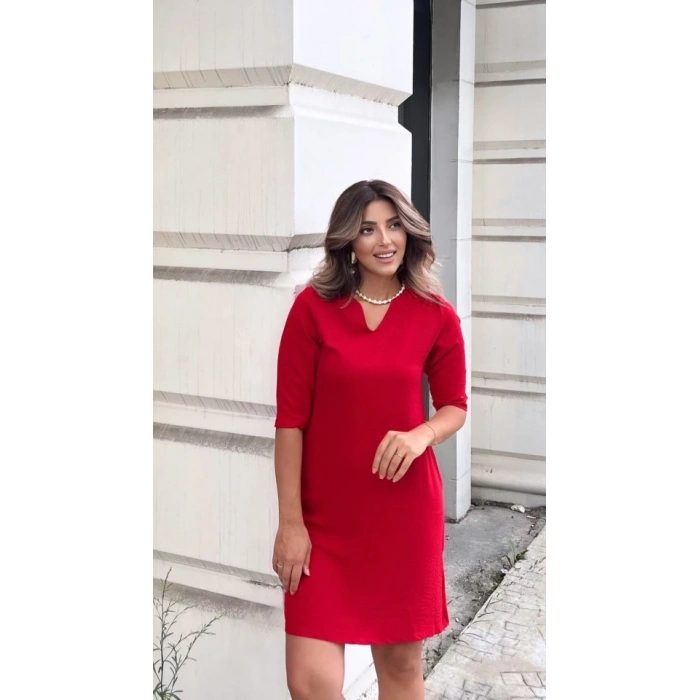 Kadın Fakir Kol V Yaka Aerobin Elbise