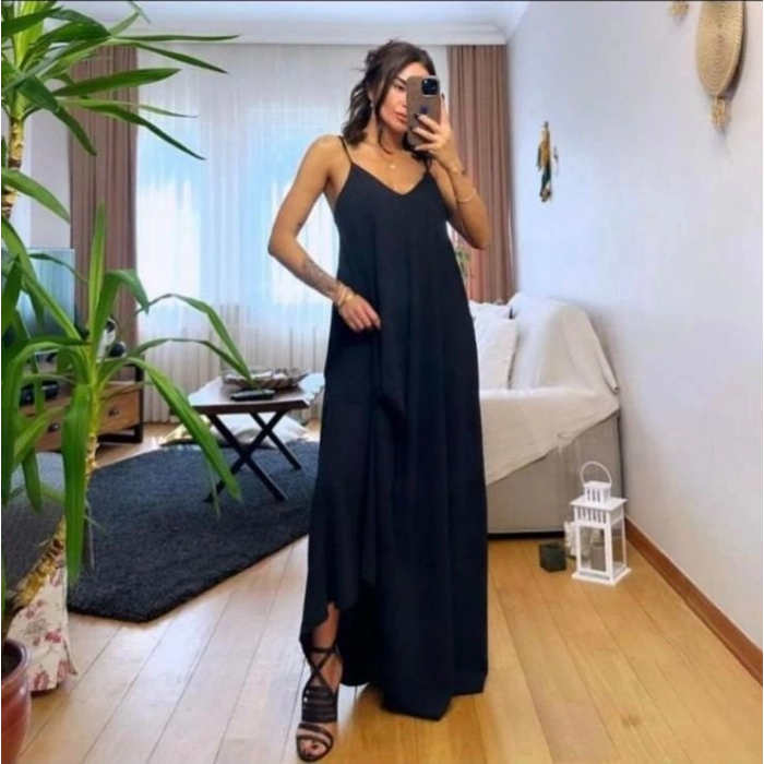 Kadın Ip Askılı Salaş Süprem Kumaş Elbise