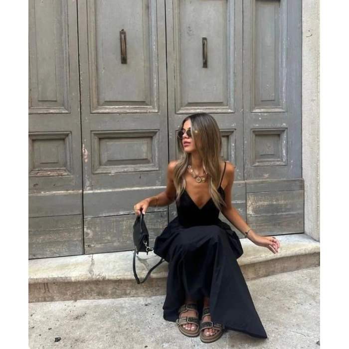 Kadın Ip Askılı Salaş Süprem Kumaş Elbise