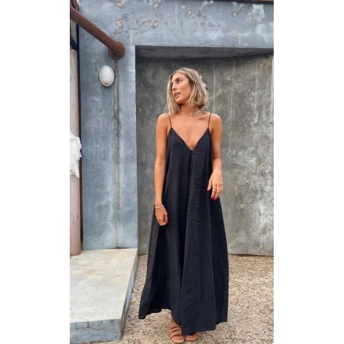 Kadın Ip Askılı Salaş Süprem Kumaş Elbise