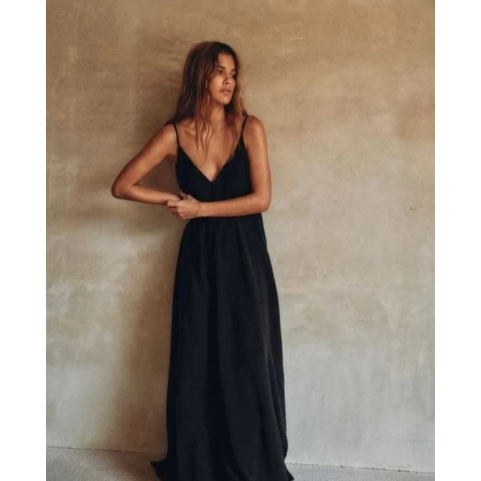 Kadın Ip Askılı Salaş Süprem Kumaş Elbise