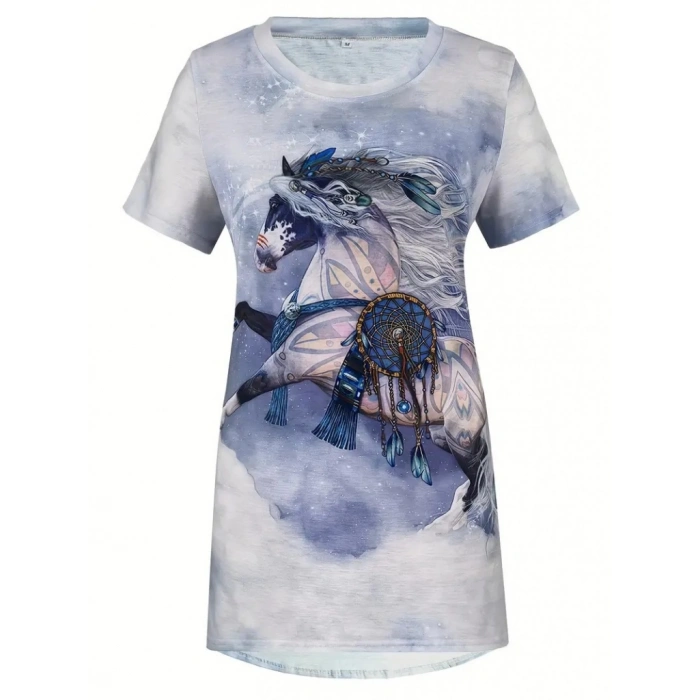 Kadın Kısa Kollu Bisiklet Yaka Salaş Süprem Bluz