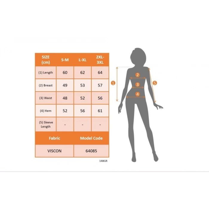 Kadın Kolsuz Bisiklet Yaka Desenli Viskon Bluz