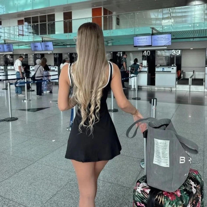 Kadın Modal Kumaş Askılı şortlu Elbise