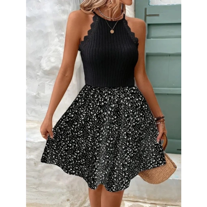 Kadın Omuzlardan Açık Reglan Kol Detaylı üst Fırfırlı Kaşkorse Alt Süprem Elbise