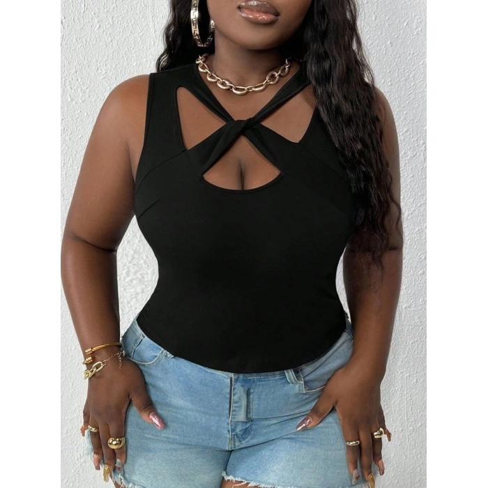 Kadın önden çapraz Detay Askılı Viskon Bluz