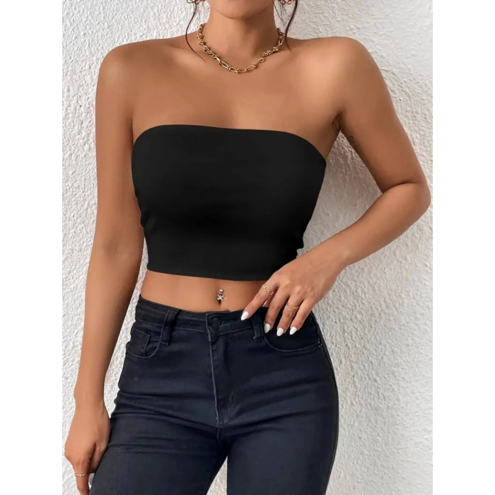 Kadın Straplez Dalgıçbluz