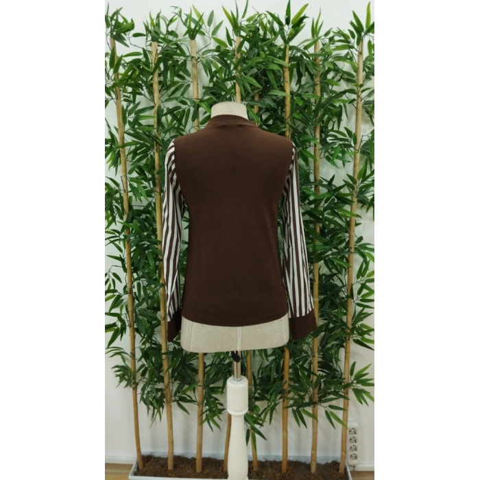 Kadın Uzun Kollu Balıkçı Yaka Bürümcük Bluz