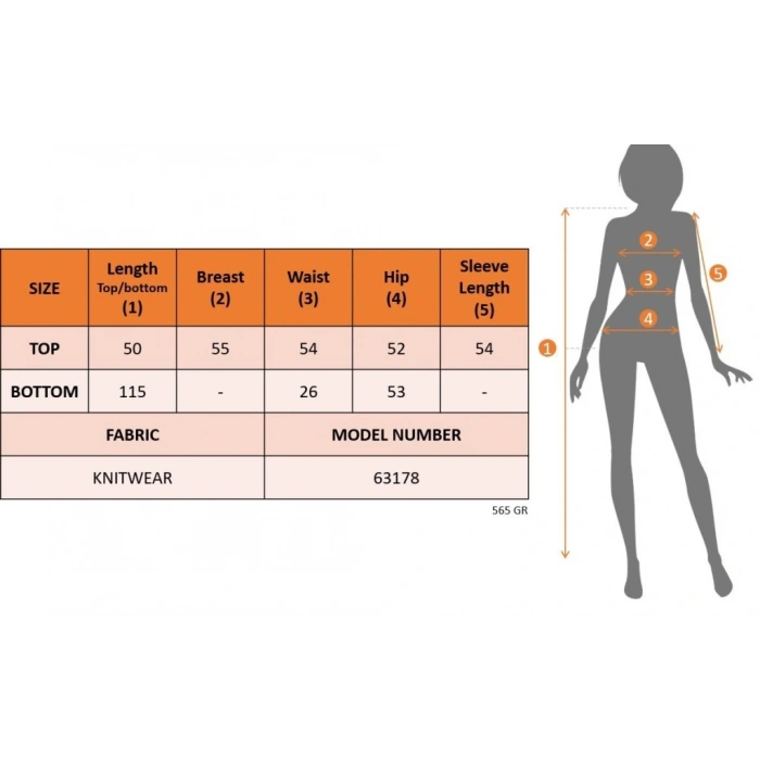 Kadın Uzun Kollu Balıkçı Yaka Kısa Triko Bluz Ve Pantolon Ikili Takım