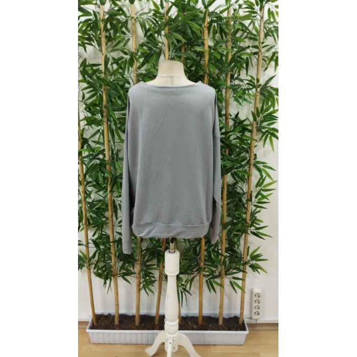 Kadın Uzun Kollu Bisiklet Yaka Desenli Viskon Iki Iplik Bluz