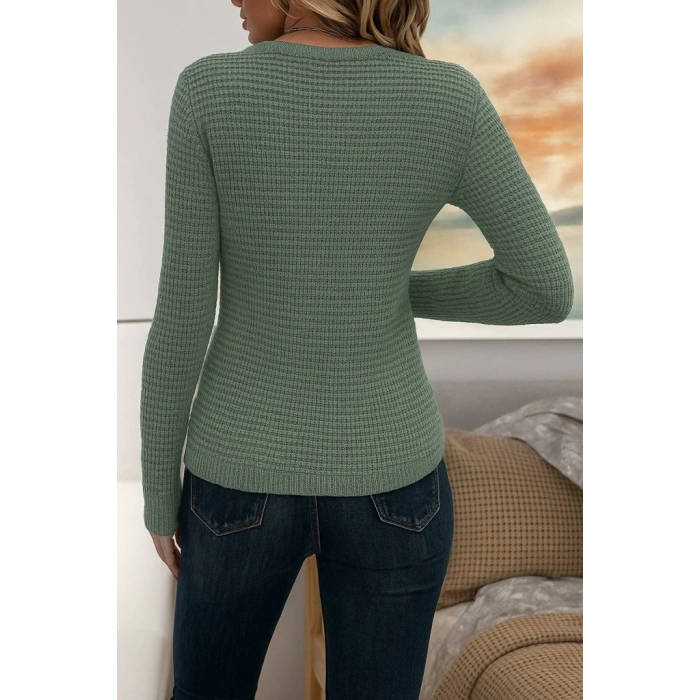 Kadın Uzun Kollu Bisiklet Yaka Triko Kazak