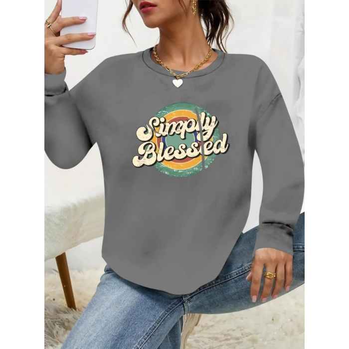 Kadın Uzun Kollu Bisiklet Yaka Viskon Iki Iplik Bluz