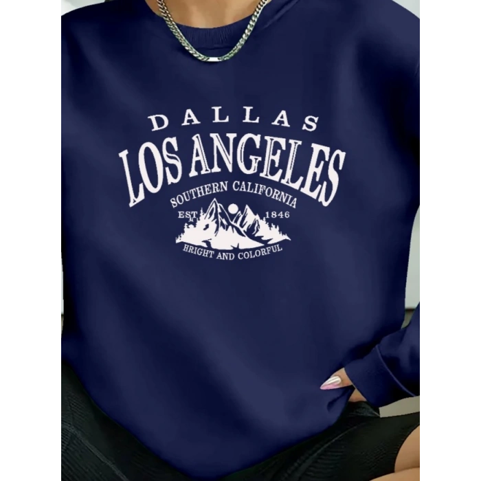 Kadın Uzun Kollu Bisiklet Yaka Viskon Iki Iplik Bluz