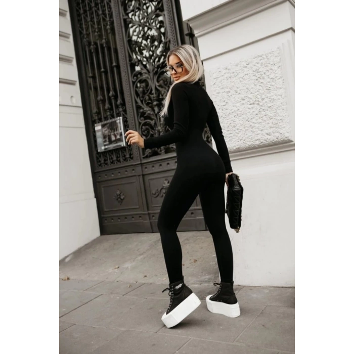 Kadın Uzun Kollu Fermuarlı Kaşkorse Tulum