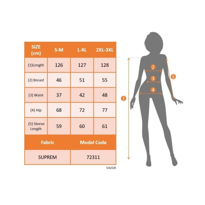 Kadın Uzun Kollu Hakim Yakalı Düğmeli Kemersiz Desenli Maxi Süprem Elbise