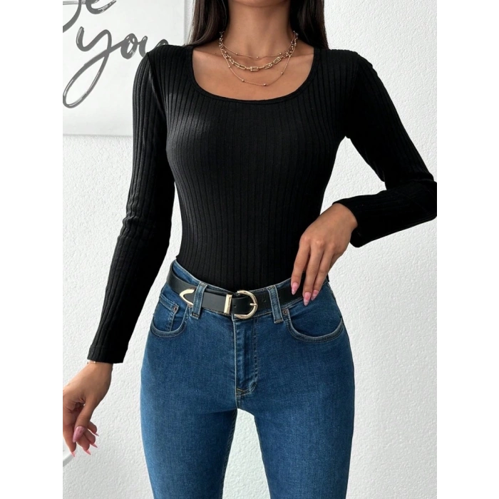 Kadın Uzun Kollu Kaşkorse Bluz