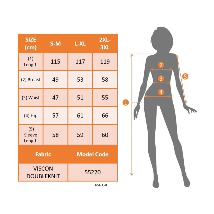 Kadın Uzun Kollu önden Fermuarlı Maxi Viskon Iki Iplik Elbise