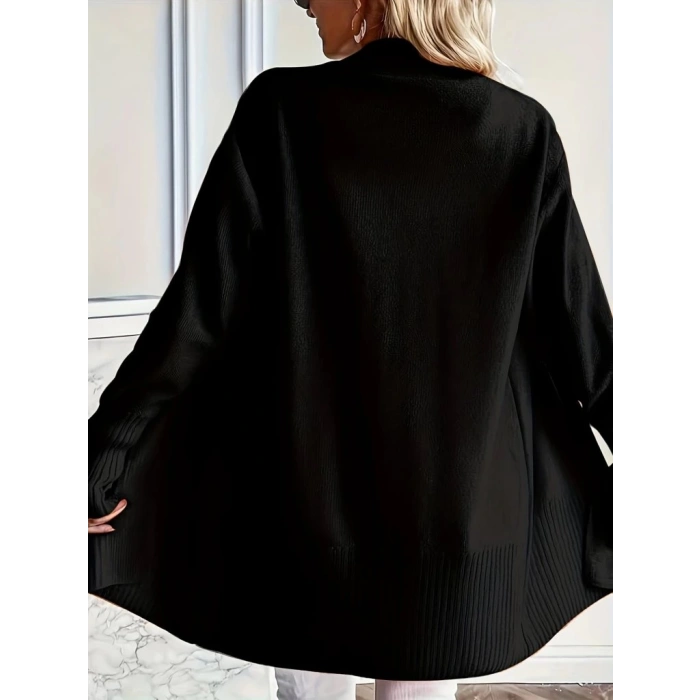 Kadın Uzun Kollu önü Açık Triko Hırka