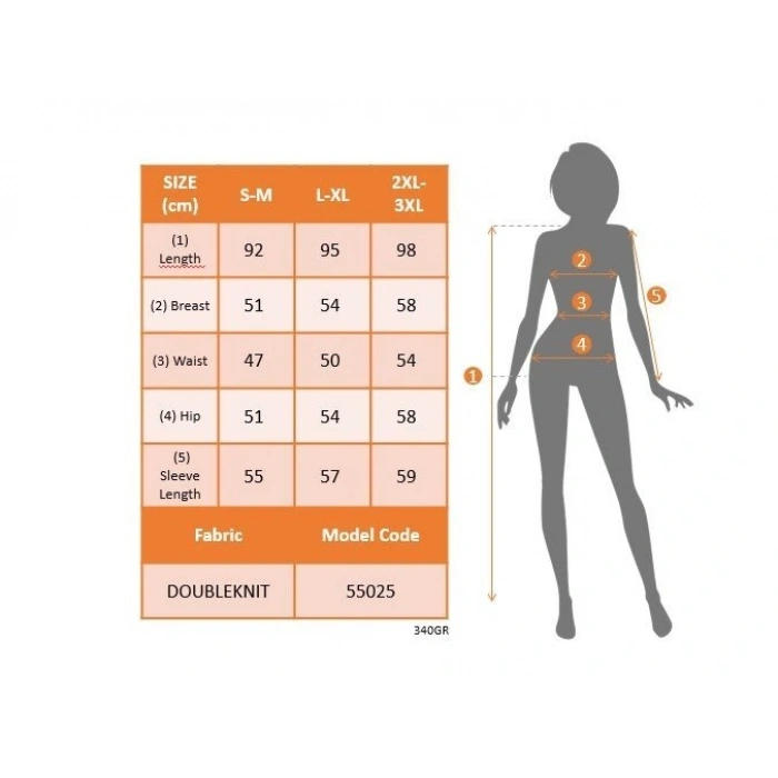 Kadın Uzun Kollu V Yaka Kol Ve Yaka Ribanalı Etek çıtçıt Detay Iki Iplik Elbise
