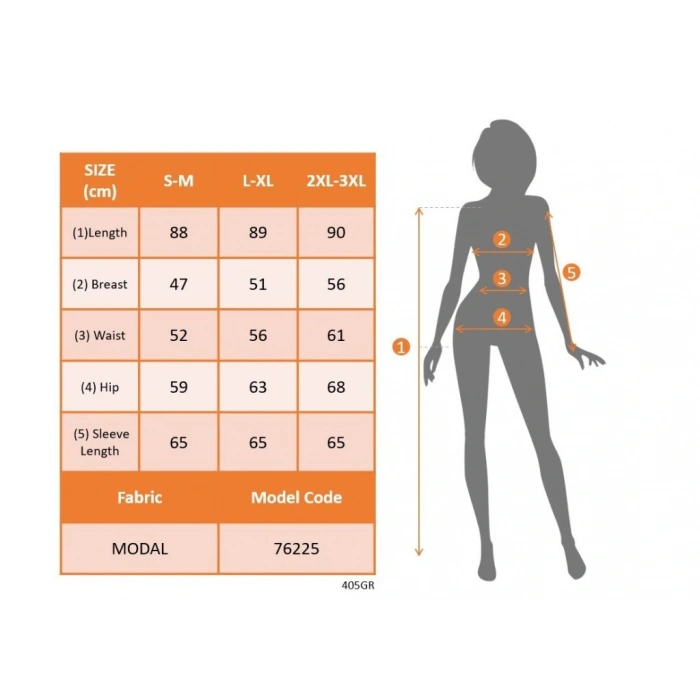 Kadın Uzun Kollu V Yakalı Desenli Modal Mini Elbise