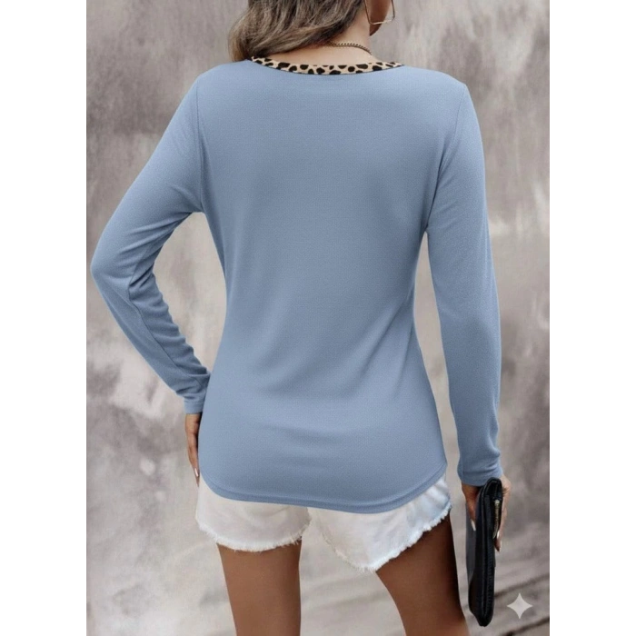 Kadın Uzun Kollu V Yakalı Kaşkorse Bluz