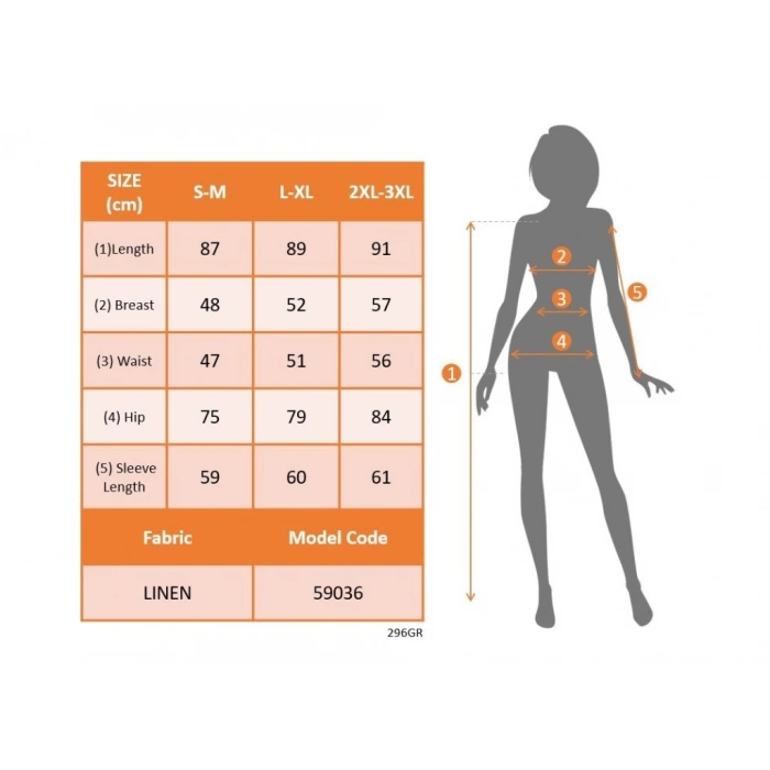 Kadın Uzun Kollu Yakadan Bağcıklı Fırfırlı Keten Mini Elbise