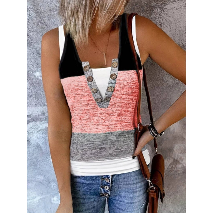 Kadın V Yakalı önden Düğmeli Viskon Bluz