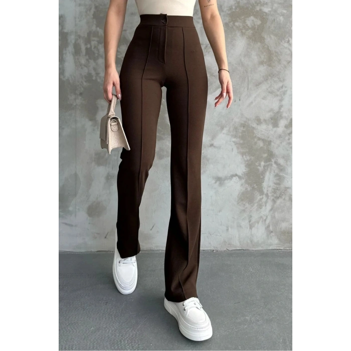 Kadın Yeni Sezon Yüksek Bel Dört Mevsim Palazzo Pantolon