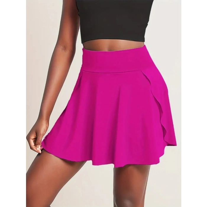 Kadın Yüksek Bel Cepli Sandy Short Etek