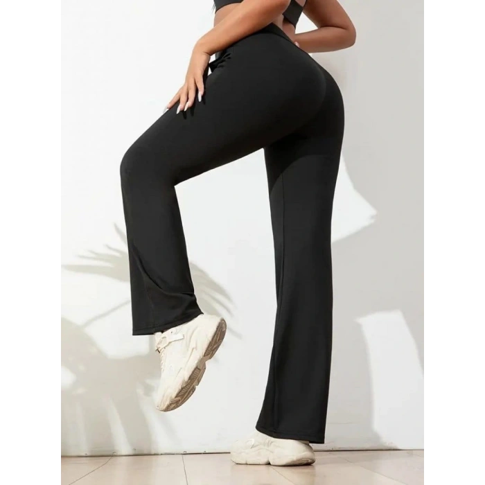 Kadın Yüksek Bel Ispanyol Paça Dalgıç Pantolon