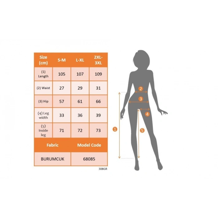 Kadın Yüksek Bel Lastikli önden Iki Parçalı Desenli Bürümcük Pantolon