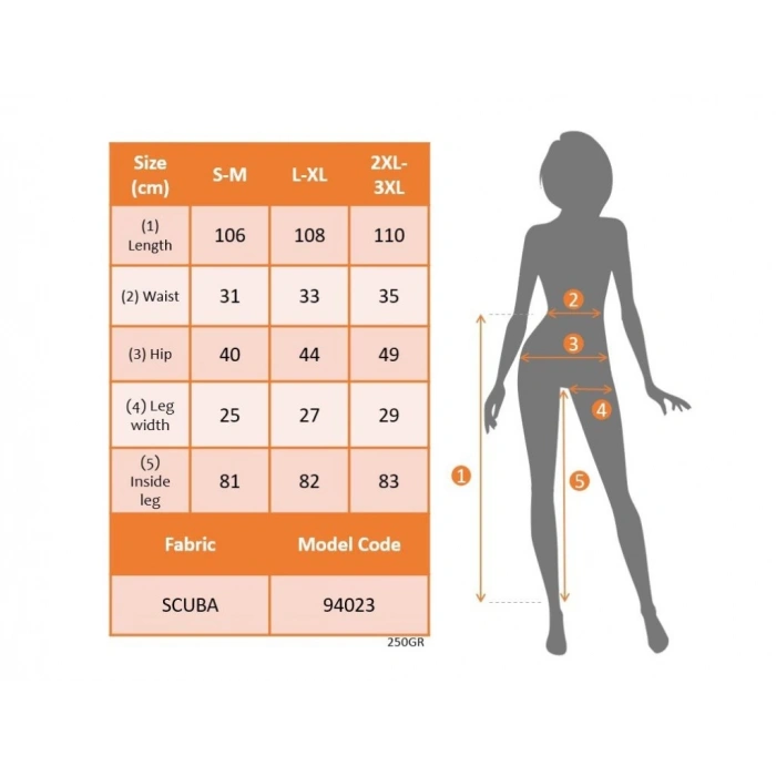 Kadın Yüksek Bel Paçaya Doğru Genişleyen Yandan Yırtmaçlı Dalgıç Pantolon