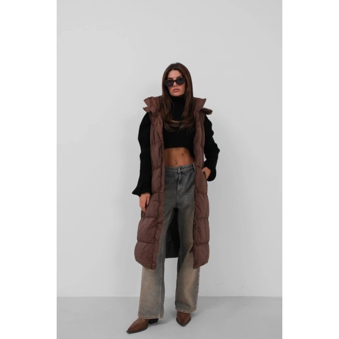 Kapüşonlu Şişme Maxi Yelek