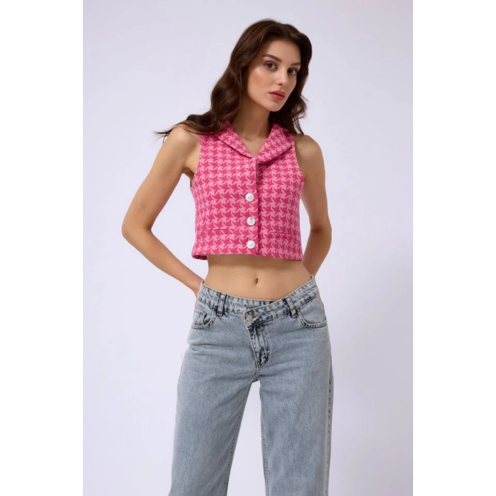 Kazayağı Crop Yelek