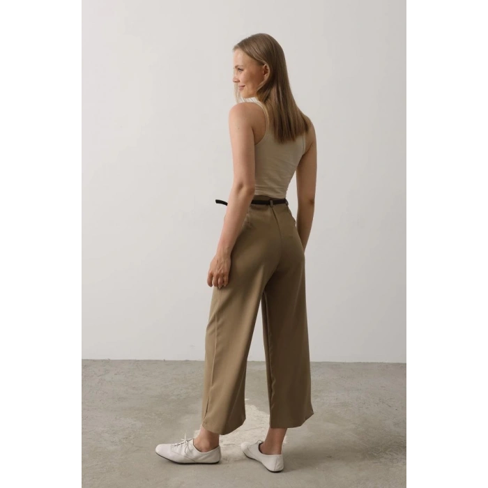 Kemer Pens Detaylı Pantolon - Haki