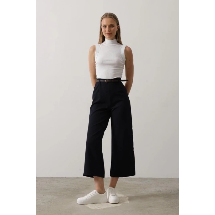 Kemer Pens Detaylı Pantolon - Lacivert