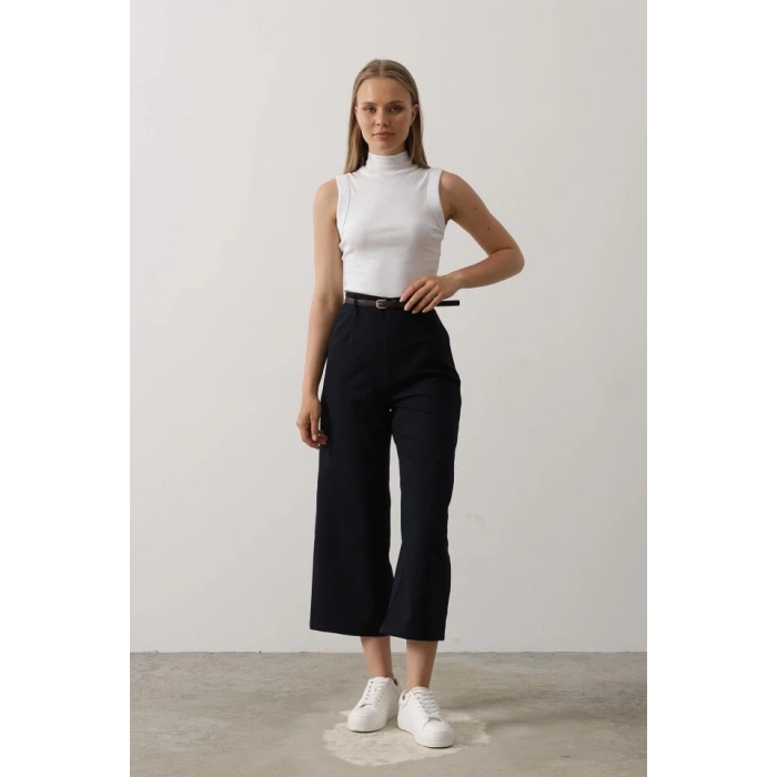 Kemer Pens Detaylı Pantolon - Lacivert