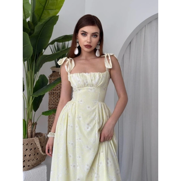 Khalesı Omuz Bağlamalı Elbise