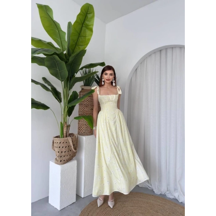 Khalesı Omuz Bağlamalı Elbise