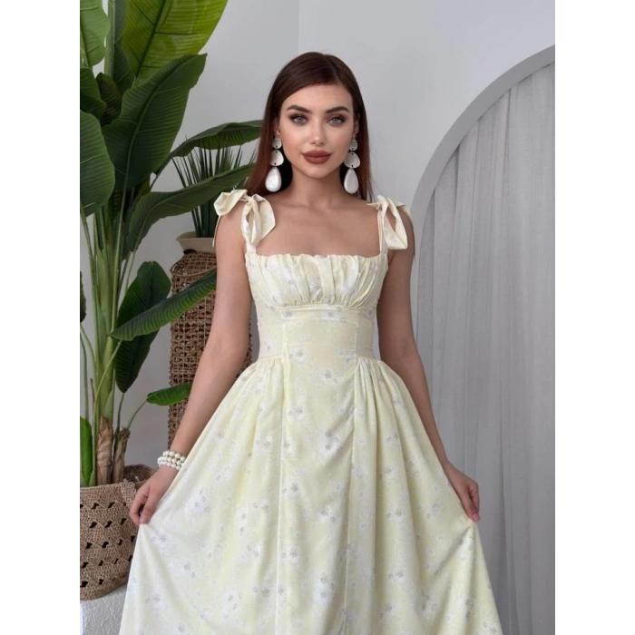 Khalesı Omuz Bağlamalı Elbise