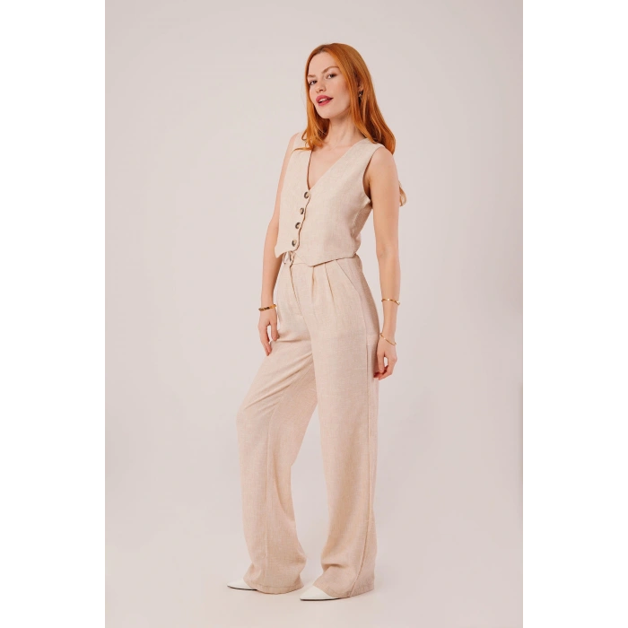 Kırçıllı Desen Bej Takım