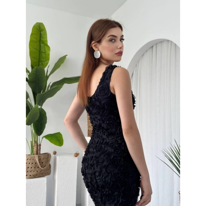 Kren Gül Detaylı Elbise