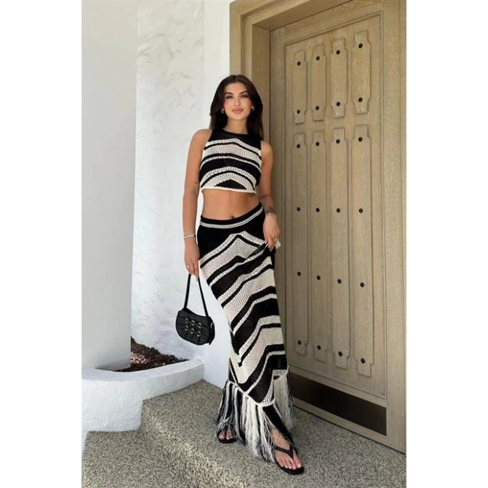 Lenny Püskül Detaylı Crop Takım 9863